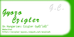 gyozo czigler business card